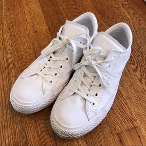 Converse White Leather Chuck Taylor Low Tops